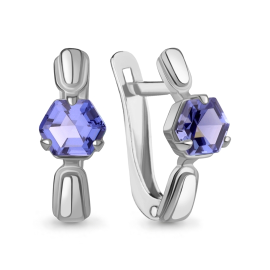 Серьги из серебра с агатами