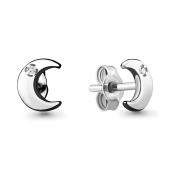 Серьги из серебра с фианитами 