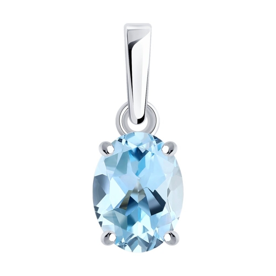 Кулон из серебра с фианитом