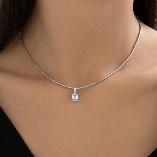 Кулон из серебра с фианитом