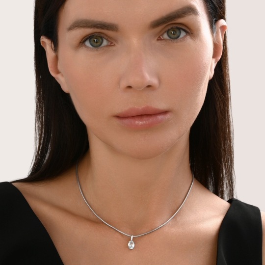 Кулон из серебра с фианитом