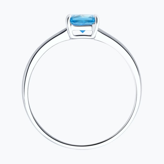 Кольцо из серебра с фианитом