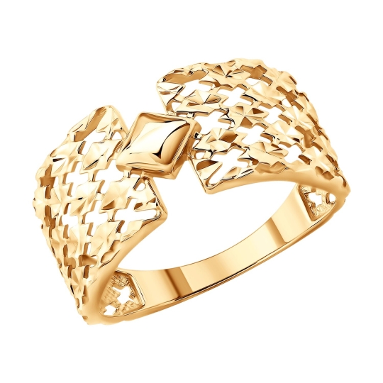 Кольцо из золота с фианитами