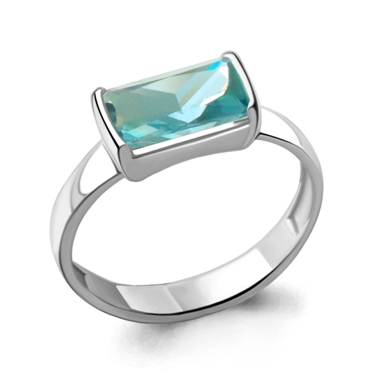 Обручальное кольцо из серебра с бриллиантами