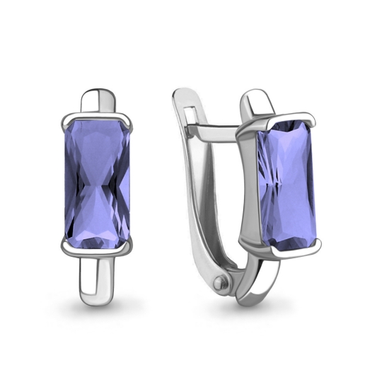 Серьги из серебра с бриллиантами