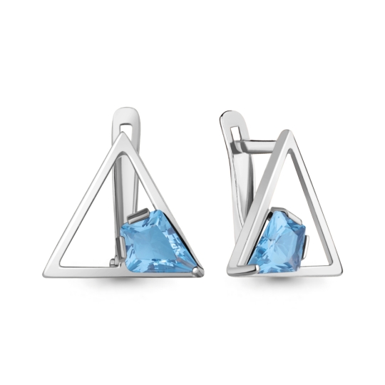 Серьги из серебра с раухтопазами