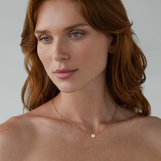 Колье из золота с черными фианитами