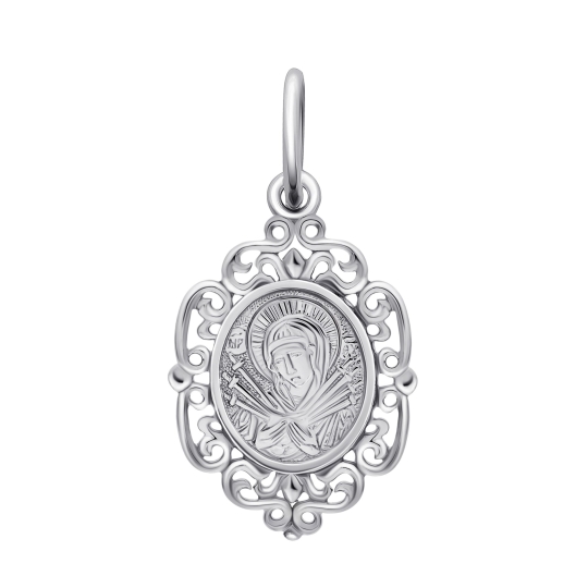Подвеска из серебра с образом "Николай Чудотворец"
