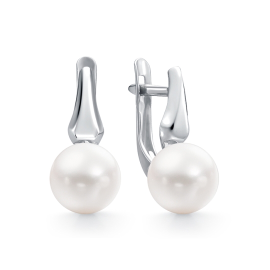 Серьги из серебра с позолотой и янтарем