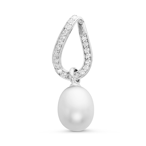 Подвеска из серебра с фианитами