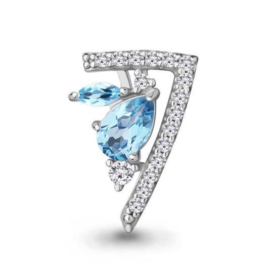 Подвеска из серебра с топазом