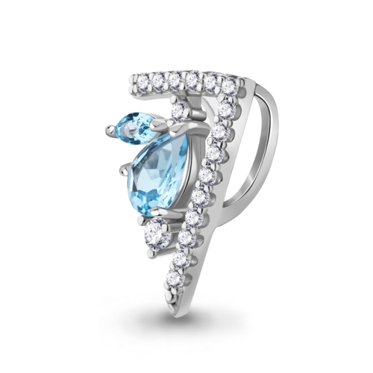 Подвеска из серебра с топазом