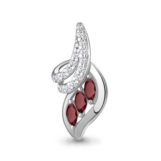 Подвеска из серебра с фианитами