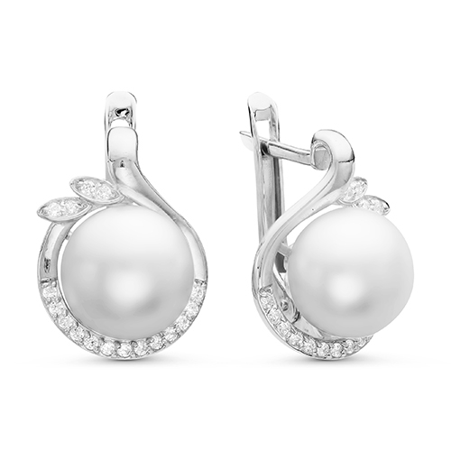 Серьги из серебра с бриллиантами