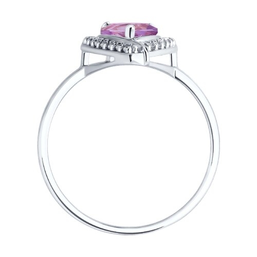 Кольцо из серебра с гранатами и раухтопазом