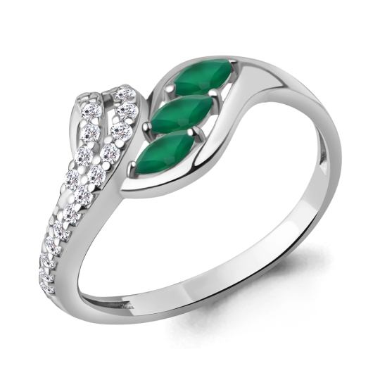 Кольцо из серебра с ювелирным кристаллом