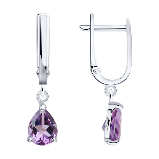 Подвеска из серебра с аметистом