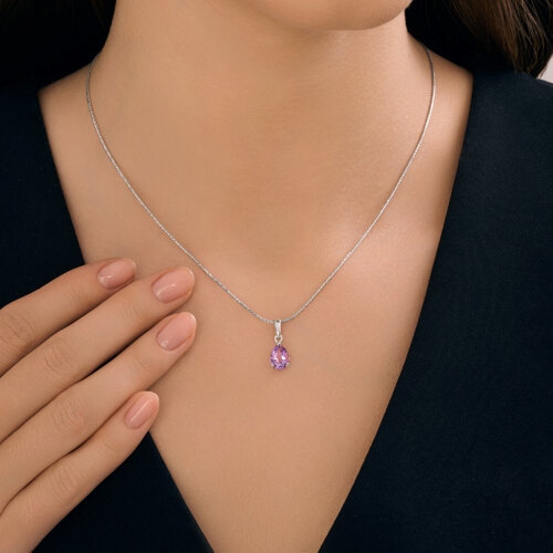 Подвеска из серебра с бриллиантом