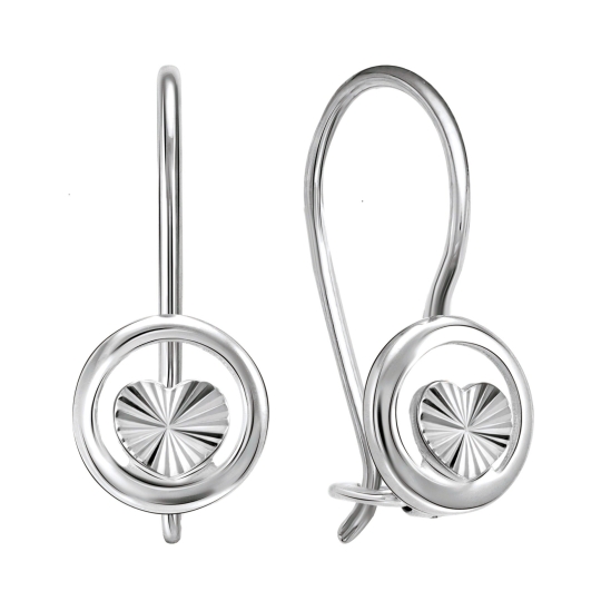 Серьги из серебра с топазами и фианитами