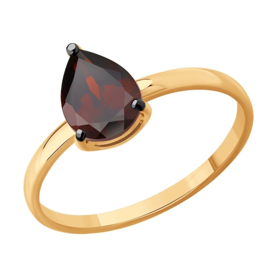 Серьги из серебра с гранатами и фианитами