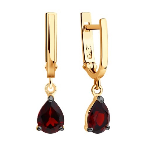 Серьги из серебра с фианитами 