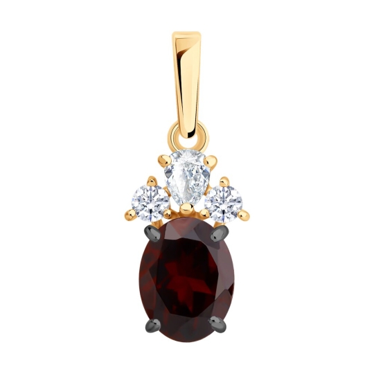 Подвеска из серебра с фианитом