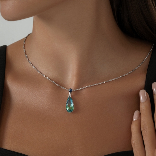 Подвеска из серебра с позолотой "Сердце"