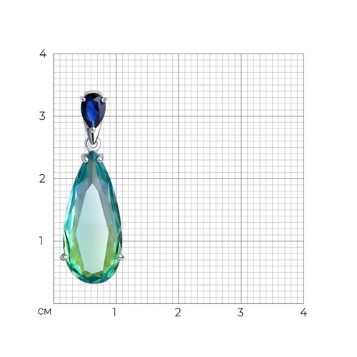 Подвеска из серебра с позолотой "Сердце"