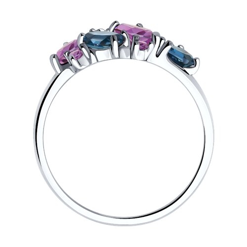 Серьги из серебра с миксом камней