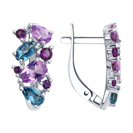 Серьги-конго из серебра