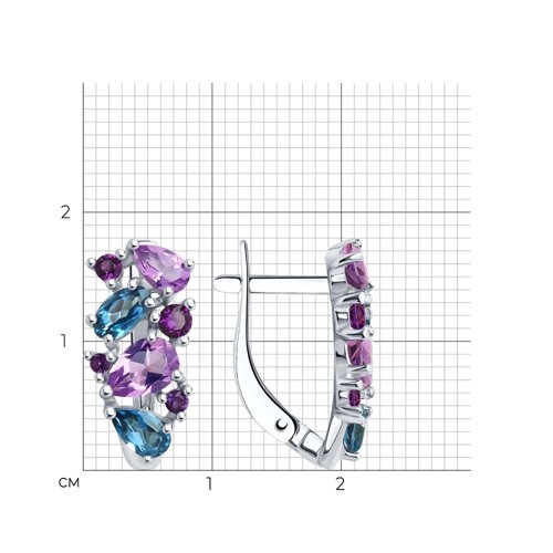 Серьги-конго из серебра