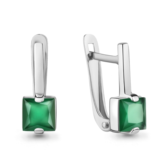 Кольцо из серебра с агатом