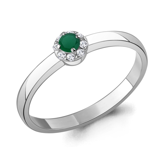 Кольцо из серебра с ювелирным кристаллом