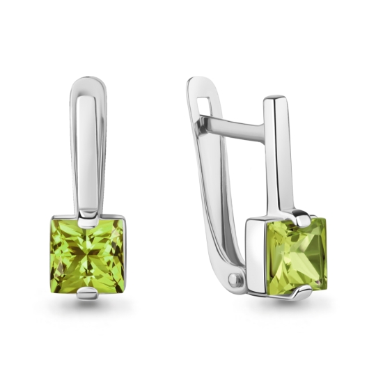 Подвеска из серебра с хризолитом