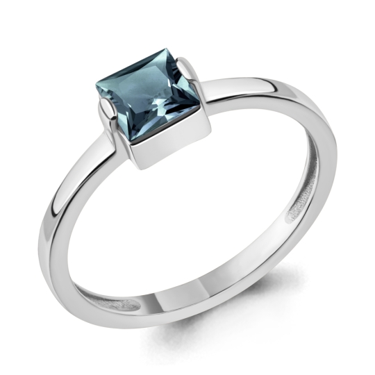 Кольцо из серебра с фианитами