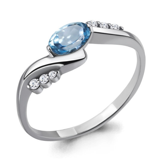 Кольцо из серебра с топазом London