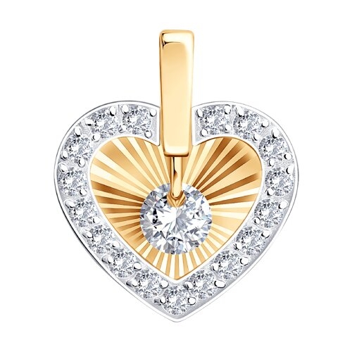 Подвеска из золота с топазом London и фианитами