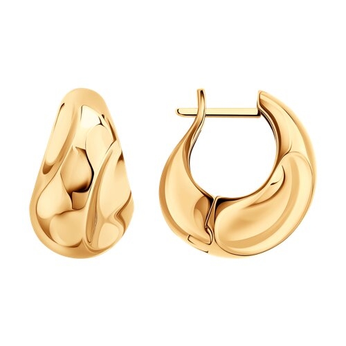 Серьги-кисточки из золота с оранжевыми гранатами