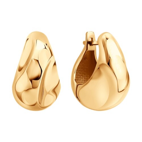 Серьги-кисточки из золота с оранжевыми гранатами