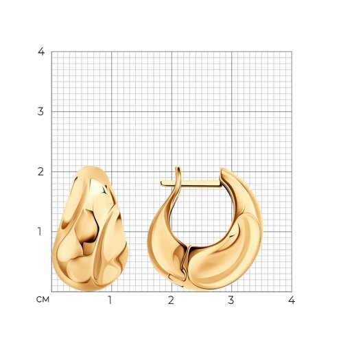 Серьги-кисточки из золота с оранжевыми гранатами