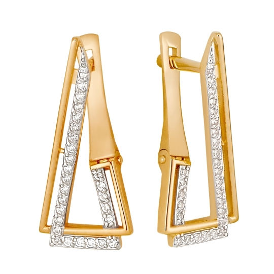 Серьги из золота с эмалью