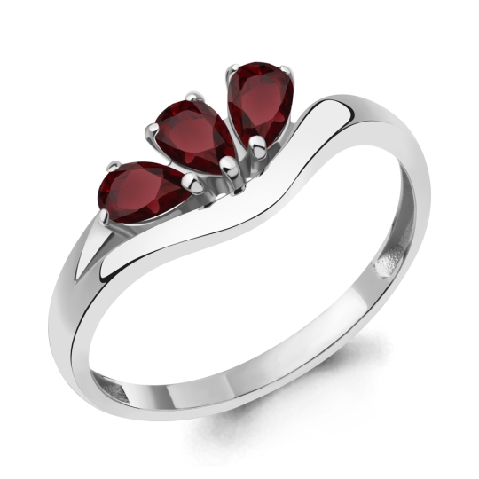 Кольцо из серебра с хризолитами