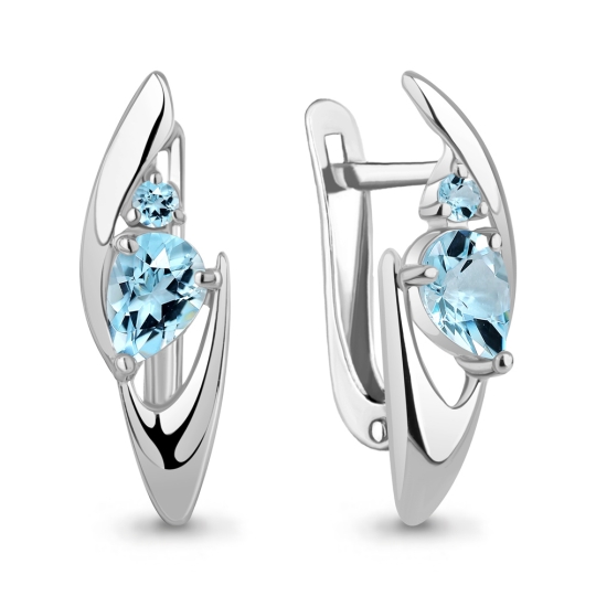 Серьги из серебра с агатами