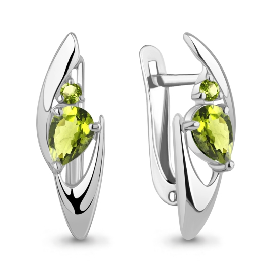 Серьги из серебра с бриллиантами