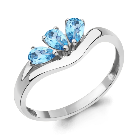 Кольцо из серебра с хризолитами