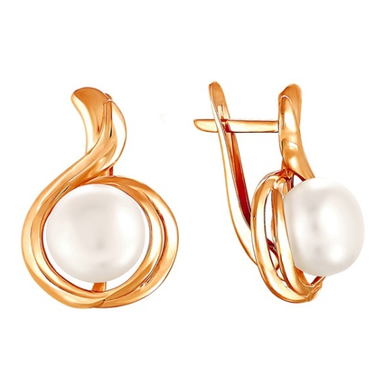 Серьги из золота с фианитами