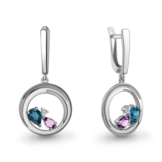 Подвеска из серебра с миксом камней