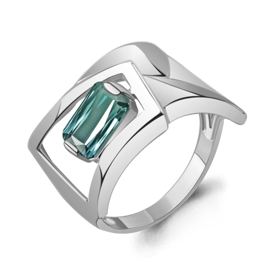 Серьги из серебра с ювелирными кристаллами