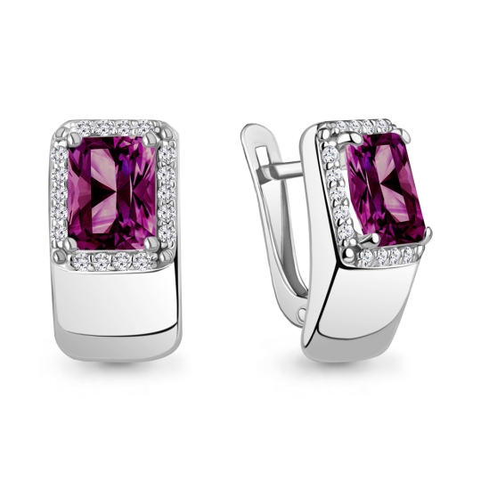 Кольцо из серебра с ювелирными кристаллами и фианитами