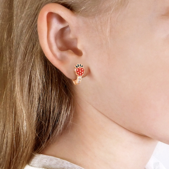 Серьги из серебра с эмалью